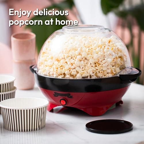 Gadgy Popcorn Machine – 800W Electric Hot Oil Popcorn Maker with Non-Stick Plate, Lid & Stirrer – Large 24-Cup Popper for Home, Parties, Movie Night – Butter, Sugar & Spice Compatible thumbnail 3