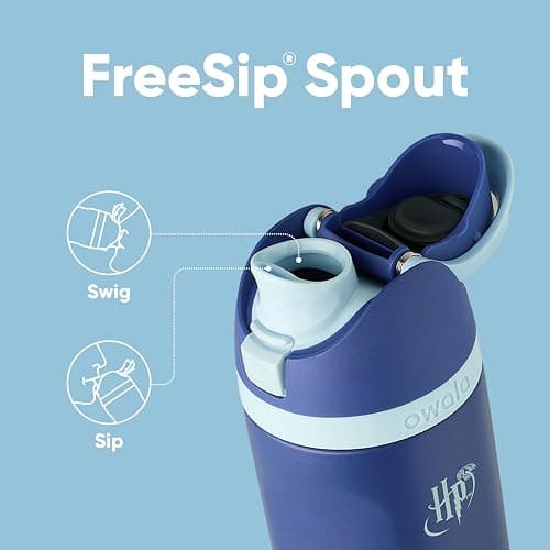 Owala Harry Potter FreeSip Insulated Stainless Steel Water Bottle with Straw, BPA-Free Sports Water Bottle, Great for Travel, 24 Oz, Ravenclaw thumbnail 2