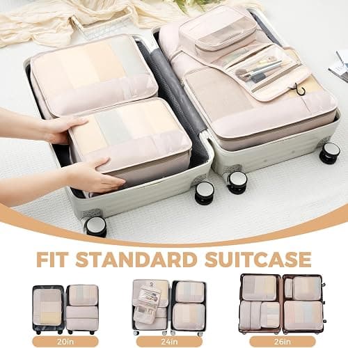 BAGAIL 9 Set Packing Cubes Luggage Packing Organizers for Travel Accessories thumbnail 8