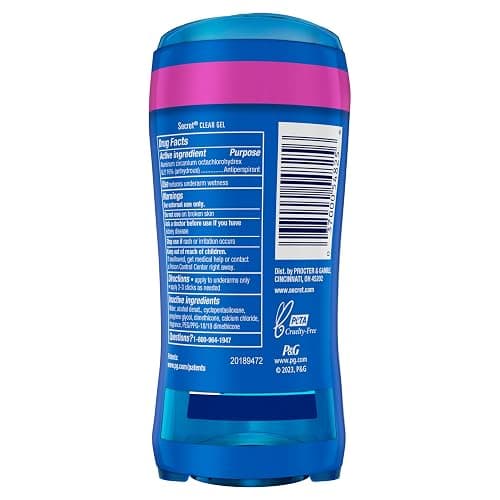 Secret Outlast Antiperspirant Deodorant for Women, 72hr Sweat & Odor Protection, PH Balancing Minerals, Pro-Hyaluronic Acid, Clear Gel, Completely Clean Scent, 2.6 oz (Pack of 2) thumbnail 11