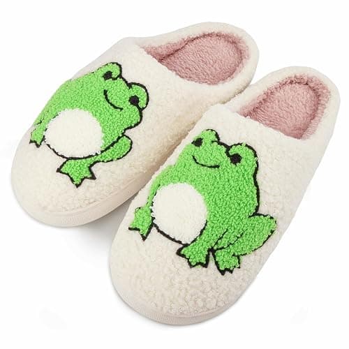 CWODOR Slippers for Women Men Cute House Slippers Plush Fleece Lining Warm Home Shoes Slip-on thumbnail 5