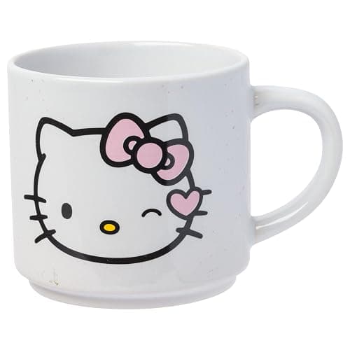 Silver Buffalo Sanrio Hello Kitty Faces and Hearts 4pc Ceramic Mug Stack Set, 10 Ounces thumbnail 11
