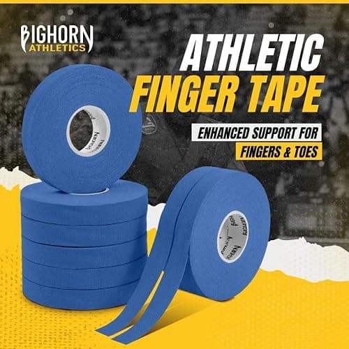 Bighorn Athletics Jiu Jitsu Finger Tape, Rock Climbing Tape | Multipurpose for Sports & Injuries: MMA, Volleyball, Football, Basketball, Tennis, Golf, Hands & Toes, 0.5-Inch x 45-feet, 8-Rolls, Blue thumbnail 6