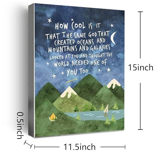 Wailozco Same God Creation Wall Art,Mountain Wall Art for Nursery Toddler Boy Room Wall Decor,Christian Kids Canvas Framed Poster Print,Adoption Gifts First Communion Gifts for Boys thumbnail 2