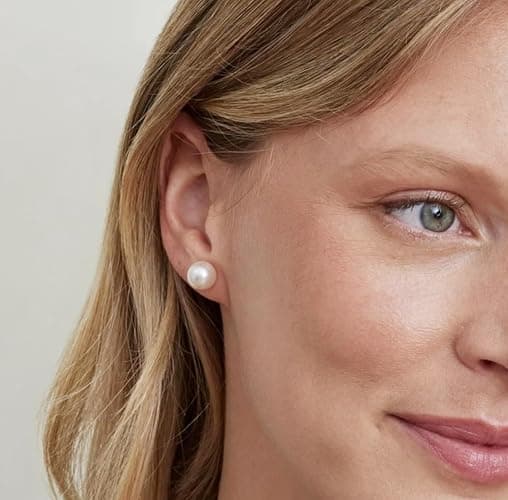 Pearl Stud Earrings, 12 Pairs Hypoallergenic Pearl Earrings Stud for Women | Hypoallergenic Composite White Round Ball Earrings Set Birthday Bridal Wedding Christmas Jewelry Daily Wear thumbnail 3