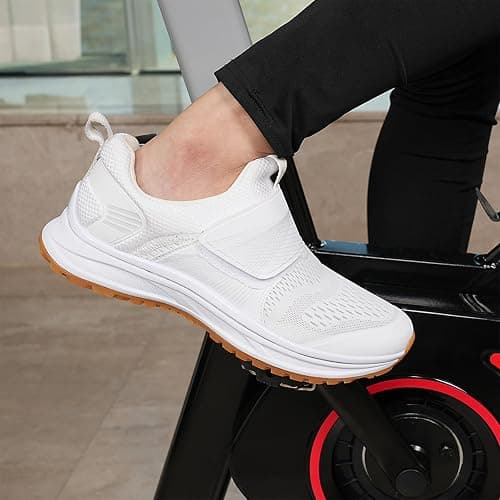 Pairobin Women's Cycling Shoes Compatible with 2 Bolt SPD Cleats, Comfortable & Walkable Mountain Bike Shoes for Indoor Spin Class & Outdoor Road Bike Riding thumbnail 2