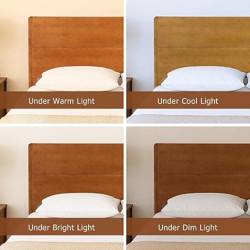 Merax Full Size Bamboo Platform Bed, Mid-Century Modern Bed Frame with Tall Headboard, Solid Sustainable Bedframe Full-size, Wood Slat Support, No Box Spring Needed, Easy Assembly, Noise Free, Natural thumbnail 7
