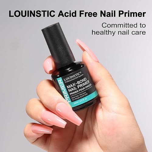 LOUINSTIC Nail Prep Dehydrator and Acid-Free Primer, Quick-Dry & Safe for Nails, for UV Gel, Acrylic, Gel Nail Polish & Press-On Nails Hema-Free – Professional Salon & DIY Manicure Kit, 15ml thumbnail 9