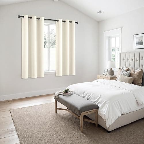 MIULEE Birch Blackout Curtains for Bedroom Living Room 63 Inches Long 2 Panels, Thermal Insulated Room Darkening Drapes Solid Grommet Noise Reduction Light Blocking Window Treatments 40x63 Inch thumbnail 6