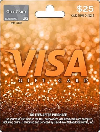 Visa Physical Gift Card $25 (plus $3.95 Purchase Fee) - Image 1