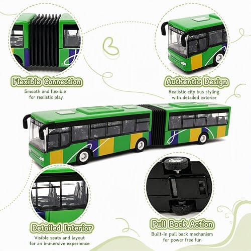Dfiupdn 1 Double Decker Bus Toy, London Bus Toy, Pull Back Toy Cars | Double Decker Bus Design, Pull Back Action Mechanism, Durable Construction Materials, Imaginative Play Scenarios, Collectible thumbnail 4