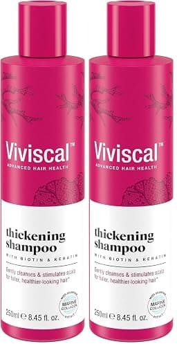 Viviscal Thickening Shampoo, Formulated With Biotin And Keratin, Fortified With Marine Collagen And Seaweed Extract, Strengthens And Reduces Breakage, Healthier Looking Hair 250ml (8.45 fl. oz.) - Image 1