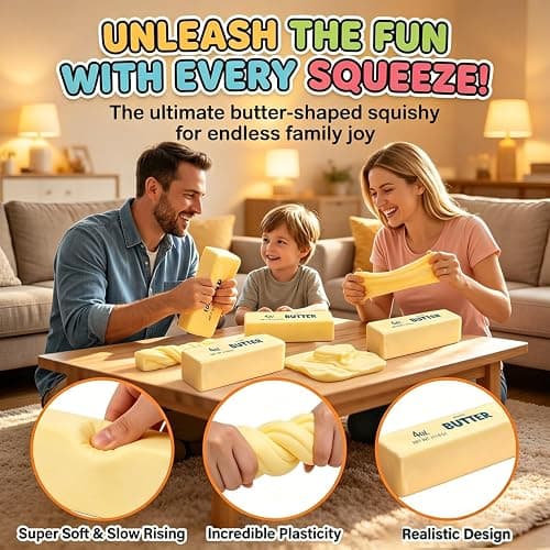 10in Giant Butter Squishy, 14oz Jumbo Big Butters Squeeze Stress Balls, Slow Rising Fun Extra Large Butter Stick for Anxiety Relief Fidget Adults (1pcs) thumbnail 4