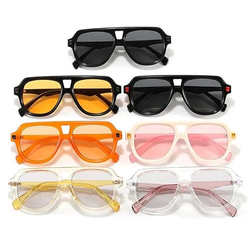 willochra Retro Double Bridges Pilot Men Rivets Sunglasses Fashion Clear Gradient Shades UV400 Women Punk Sun Glasses thumbnail 5