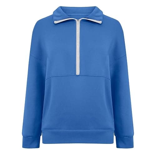 FOCLMP Womens Half Zip Sweatshirts Quarter Zip Up Hoodies Trendy Cute Pullover Tops Fall Outfits Winter Clothes 2024 thumbnail 3