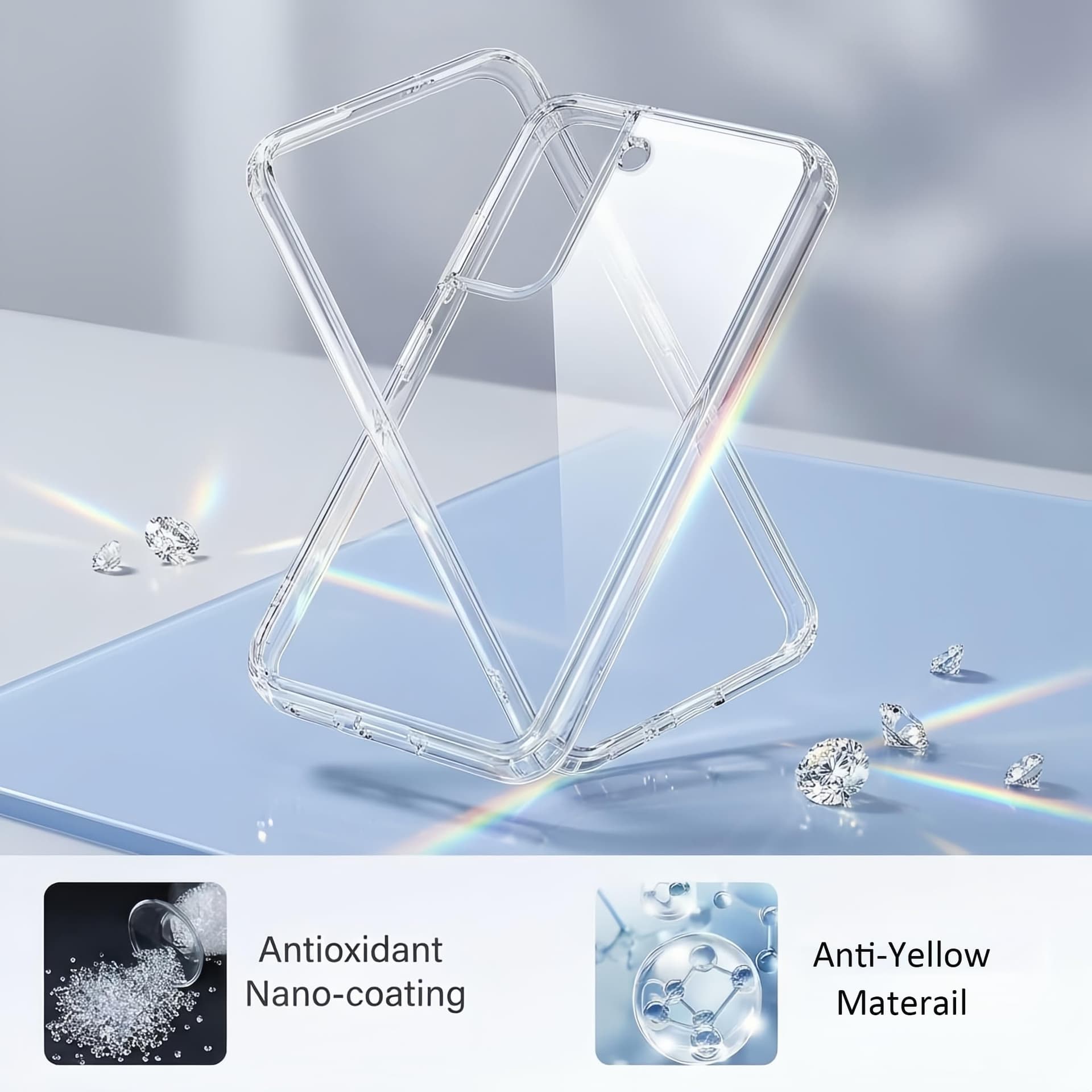 for Samsung Galaxy S21 Case Clear [Anti-Yellowing] [Military Grade Drop Protection], Areaphmet Shockproof Hard PC +Soft TPU Back Phone Case for Galaxy S21 Case - Clear thumbnail 2