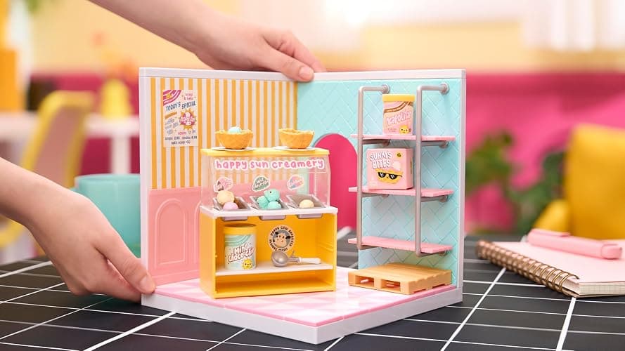 MGA's Miniverse Make It Mini Spaces Ice Cream Shop, Building Set, Customize, DIY Crafts, Rooms, Hobby, Collectors, Display, Gifts, 8+ thumbnail 2