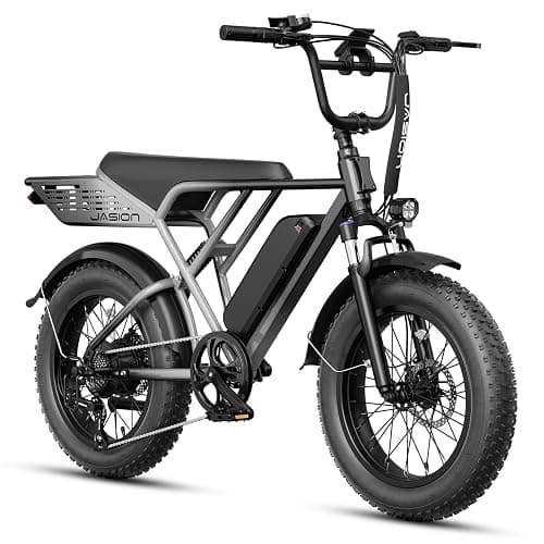 Jasion RetroVolt Electric Bike for Adults, 1500W/2000W Peak - 30/38MPH Electric Dirt Bike, 48V-52V, 13AH/20AH Battery, 65/90Miles Max Range Electric Motorcycle, 20'' X 4'' Fat Tire All-Terrain E-Bike - Image 1