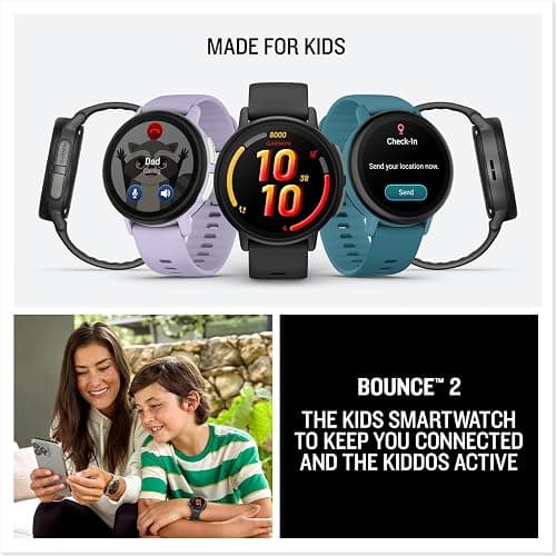 Garmin Bounce™ 2, Kids Smartwatch, Calling & Texting, 43mm, Light Purple | Two-Way Calling, Voice Messaging, Text Messaging, Real-Time Location Tracking, Active Subsciption Required for LTE Features thumbnail 6