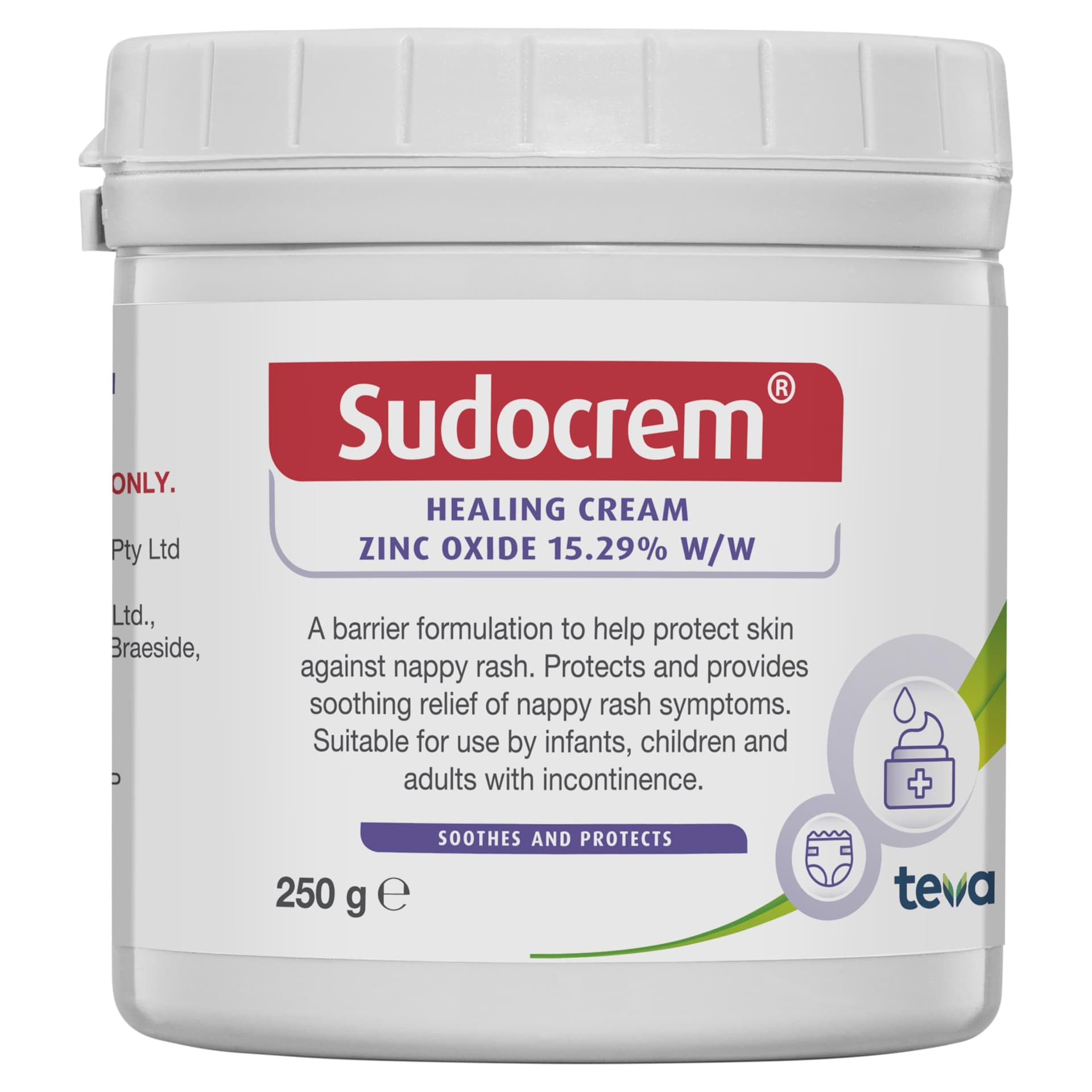 SUDOCREM - Healing Cream | Soothes & Protects against Nappy Rash | 250g - Image 1