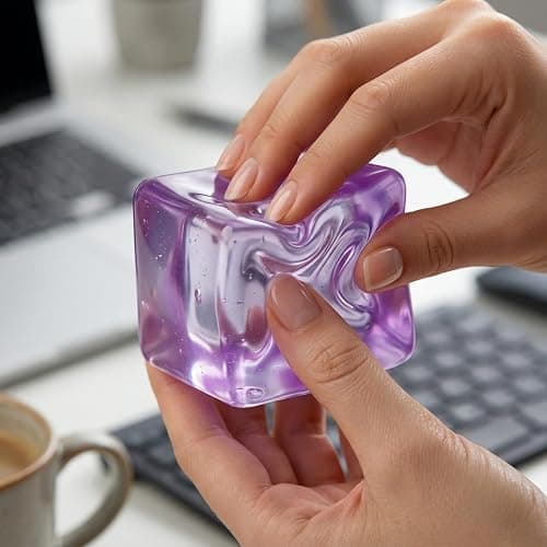 Squishy Stress Cube for Adults,2026 Squishy Slow Rising Fidget Cube Squeeze Sensory for Anxiety Stress Relief High Density Ice Squeeze Ball Cubes (05-Pink) thumbnail 2