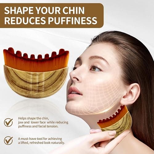 Lymphatic Contour Face Brush,Dry Lymphatic Contour Face Brush Soft Set,Lymphatic Drainage Massager for Face,Chin & Neck Relaxation,PortableBeauty Tool with Travel Case. thumbnail 3