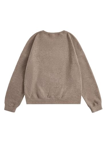 SOLY HUX Women's Graphic Crewneck Sweater Long Sleeve Drop Shoulder Knit Tops Preppy Clothes thumbnail 2