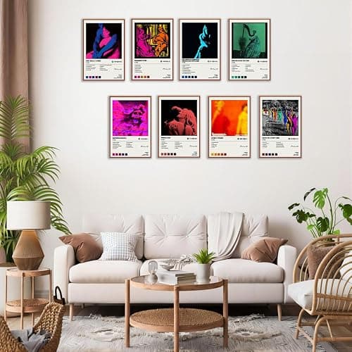 generisch TV Poster Album Cover Limited Edition Posters (Set of 8) Unframed 8inch X 12inch(20 X 30cm) Room Aesthetic Scannable Song Code Music Posters thumbnail 4