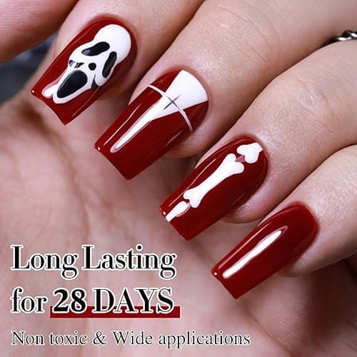 Double Rhythm 15ML Gel Nail Polish Pure Sheer Same Color Same Bottle Soak Off Gel Polish Art Manicure Salon DIY at Home for Women (Dark Red-A1104) thumbnail 8