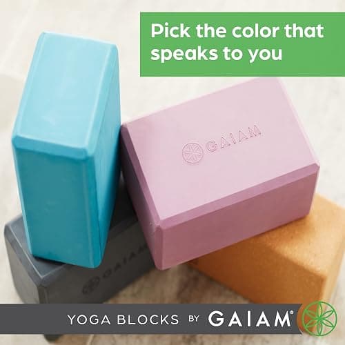 Gaiam Yoga Block - Supportive Latex-Free Eva Foam - Soft Non-Slip Surface with Beveled Edges for Yoga, Pilates, Meditation - Yoga Accessories for Stability, Balance, Deepen Stretches thumbnail 3