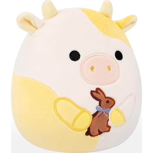 Squishmallows Original 8in Bodie The Yellow Spotted Cow Wrapped in Flower Stems – Official Jazwares Easter Plush (Little) thumbnail 3
