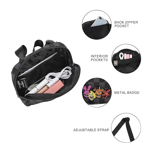 Five Nights at Freddy’s Checkered Belt Bag with Character Icons and Adjustable Strap thumbnail 2