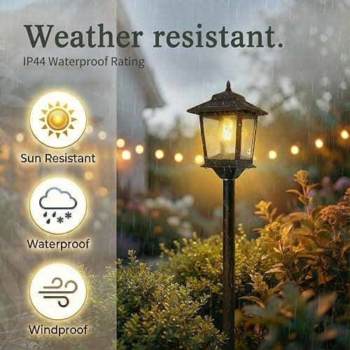 PASAMIC Outdoor Solar Post Lights, 2-Pack 63" Dusk to Dawn Solar Lamp Posts, Waterproof Floor Lamps, Warm White Pole Lights for Patio with Replaceable Bulb thumbnail 4