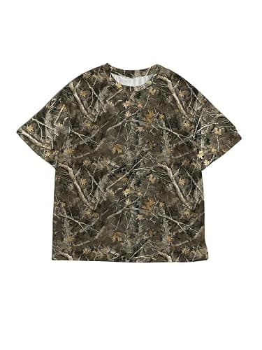 Milumia Girl's Camo Graphic Jersey Shirt Short Sleeve T Shirt Crew Neck Tee Tops - Image 1
