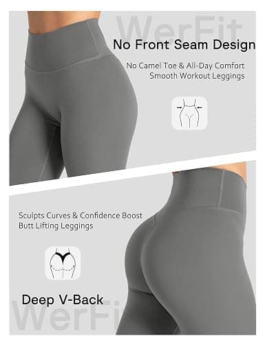 Unthewe High Waisted Naked Feeling Workout Leggings - Buttery Soft No Front Seam Yoga Pants thumbnail 4