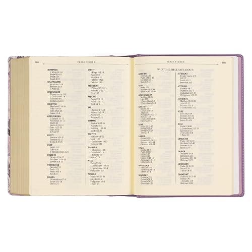 KJV Holy Bible, Note-taking Bible, Faux Leather Hardcover - King James Version, Purple Floral Printed (KJV Note-taking Editions) thumbnail 9