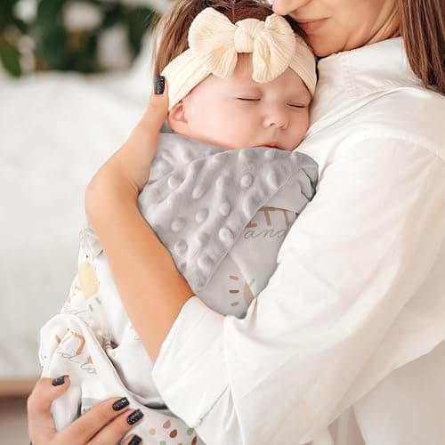 CIVARUA KIDS Baby Blankets for Unisex Boys Girls - Super Soft Clouds Rainbow Nursery Minky Blankets, 30 x 40 Inch Dotted Fleece Backing, Printed Bed Throws Newborn thumbnail 5