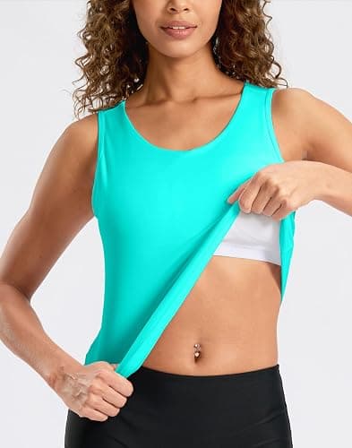 G Gradual Tankini Tops for Women High Neck Swimsuits Swim Top Modest Bathing Suit Swimwear Tank Top only No Bottom thumbnail 2
