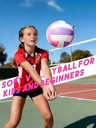 Saretas Volleyball Soft Beach Volleyball - Official Size for School, Indoor, Outdoor and Play Game Gym Workout - Play for Girls, Adults and Family. thumbnail 4