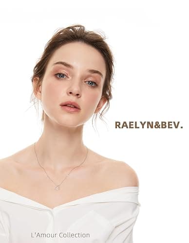 Raelyn&Bev. L'Amour Collection Jewelery,Heart Pendant Necklace,Choker Necklaces For Women, Girls with Polishing Cloth and Velvet Drawstring Bag thumbnail 4