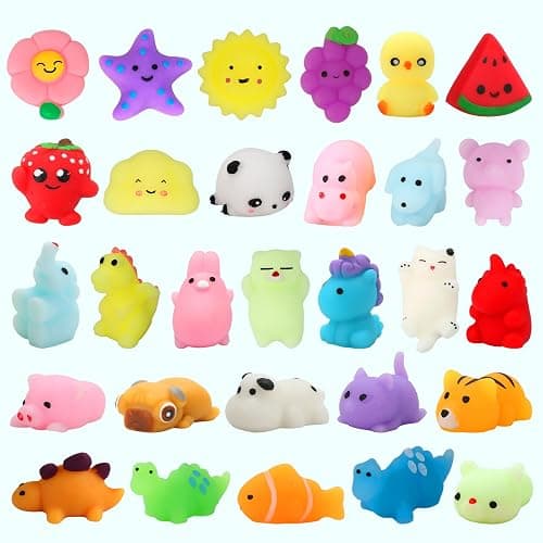30 Pack Squishy Toys, Kawaii Squishies Party Favors for Kids 4-8 8-12 Treasure Box Toys for Classroom Birthday Xmas Gifts Goodie Bag Mini Animals Mochi Squishy Stress Relief Sensory Toys Random thumbnail 8
