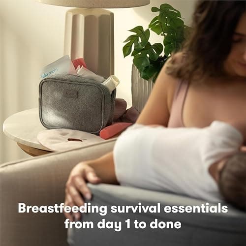 Frida Mom Breastfeeding Survival Kit for Nursing Moms, Reusable Hot+Cold Breast Relief Packs, Hydrogel Nipple Pads, Cracked Nipple Saline Spray, Nipple Balm, Nursing Pads, 13 Piece Gift Set thumbnail 3