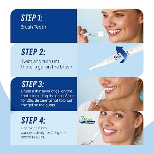 VieBeauti Teeth Whitening Pen (3 Pcs), 30+ Uses, Effective, Painless, No Sensitivity, Travel-Friendly, Easy to Use, Beautiful White Smile, Mint Flavor thumbnail 6