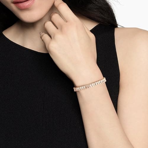 Fydesta 14K Gold Plated Tennis Bracelet for Women – Classic CZ Link Design, Fits 6.0"–7.2" Wrists – Stylish Sparkling Jewelry Gift, Timeless Tennis Bracelets for Women thumbnail 3