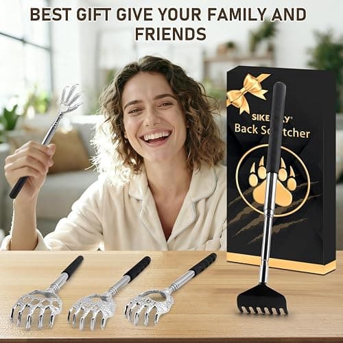 SIKEMAY 5 Pack Back Scratcher, Stocking Stuffers for Men Women Adults Teens | White Elephant Gifts Adults Prizes, Funny Gag Small Gifts for Christmas Valentines Birthdays, Easter Basket Stuffers thumbnail 7
