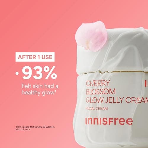 Innisfree Cherry Blossom Glow Jelly Cream with Niacinamide, Korean Hydrating Moisturizer for Smooth, Radiant Skin thumbnail 3