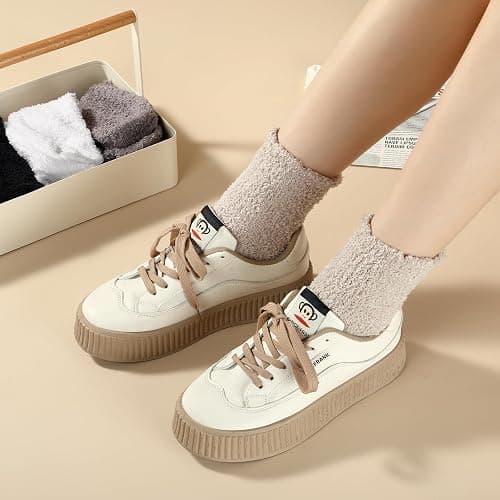 Fullogo Fuzzy Socks for Women, Winter Warm & Cozy Fluffy Socks Womens Ultra Soft Sleeping Slipper Sock for Women Gifts thumbnail 6
