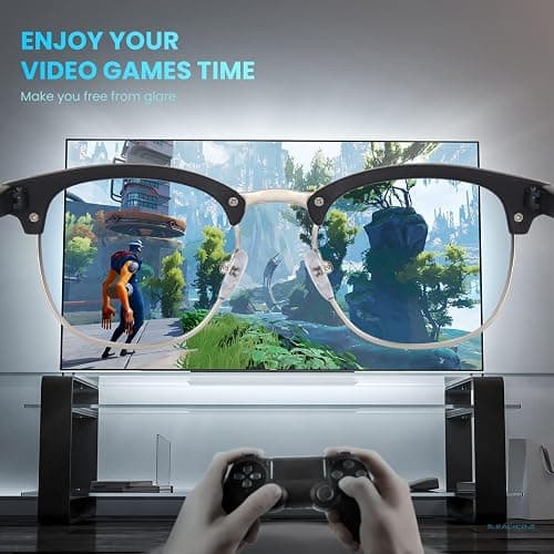 racico Blue Light Glasses for Men & Women - Mixed Material + Metal Frames with UV Protection Coating thumbnail 4