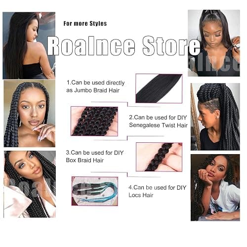 Braiding Hair Pre Stretched for Women, Brown, 20 inch, 3 Packs Boho Braids | Professional Braiding Hair Extension Soft Yaki Texture Hot Water Setting Synthetic Knotless Box Braids Crochet Twist Styles thumbnail 4