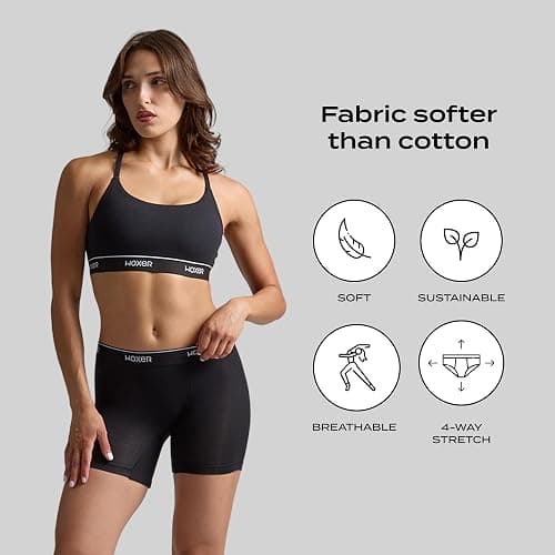 Woxer Boxer Shorts for Women - 5" Baller Boy Shorts Underwear, Soft Modal, Chafe Free - Breathable & Moisture-Wicking thumbnail 5